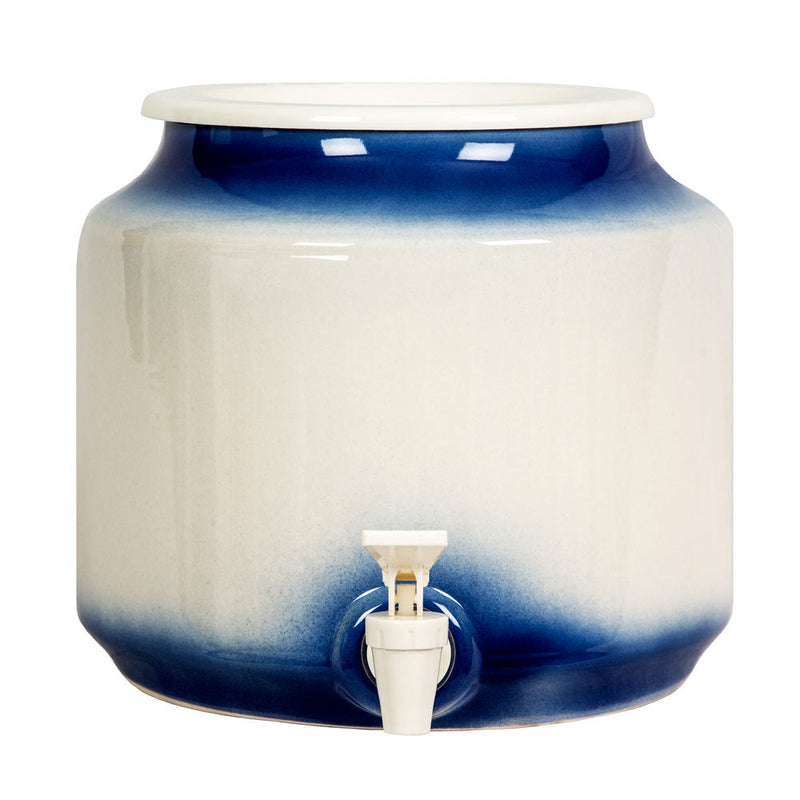 ACE White and Blue Ceramic Water Dispenser