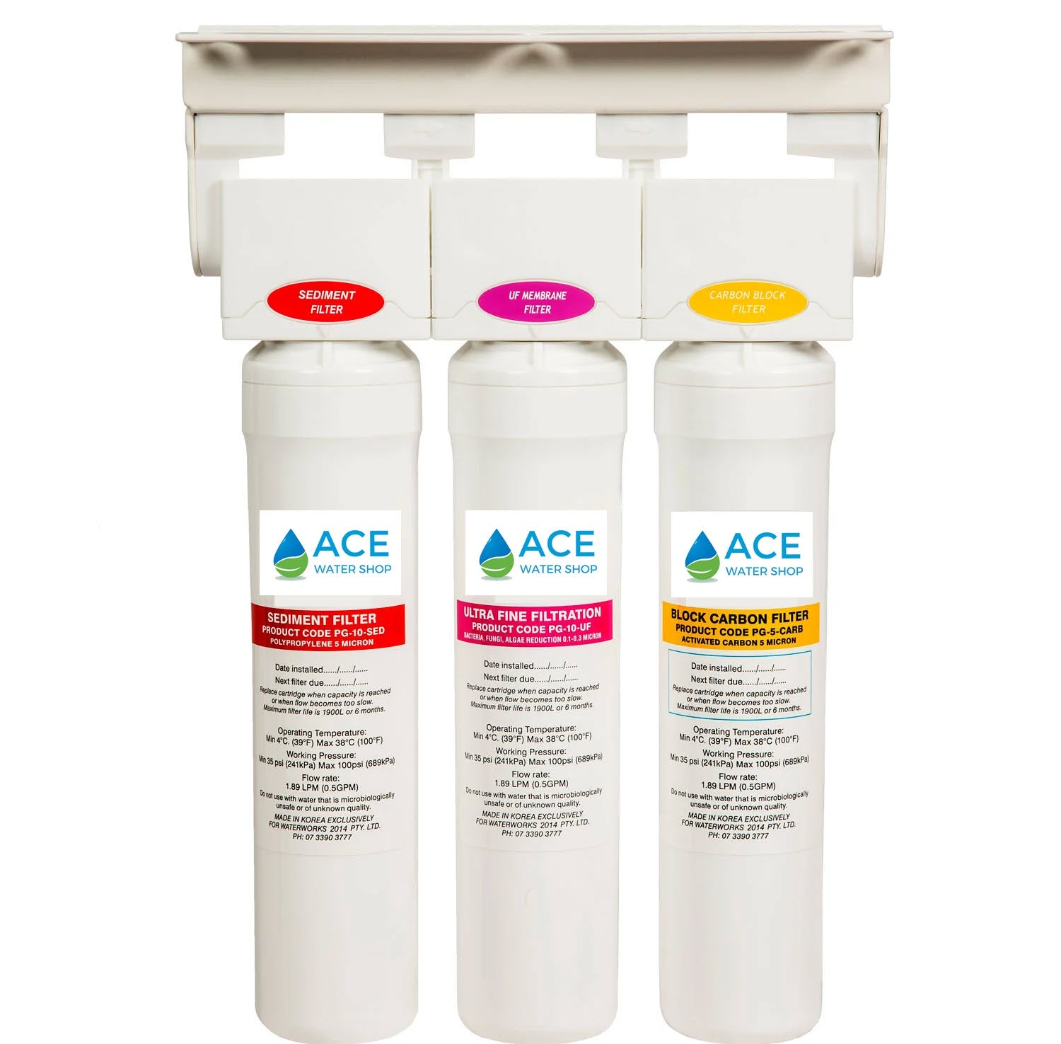 PNP Undersink Triple Head and Bracket (Cartridge Sold Separately)