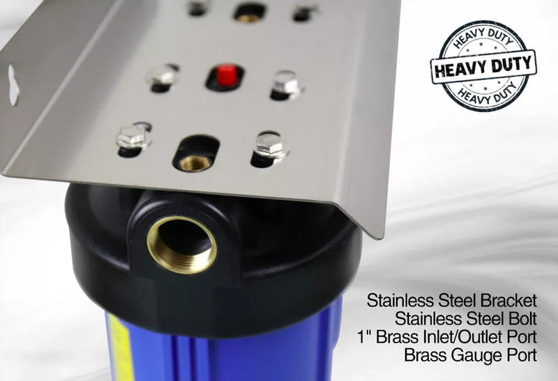 Triple 10" Big Blue Water Filter – High-Flow Whole House Filtration System