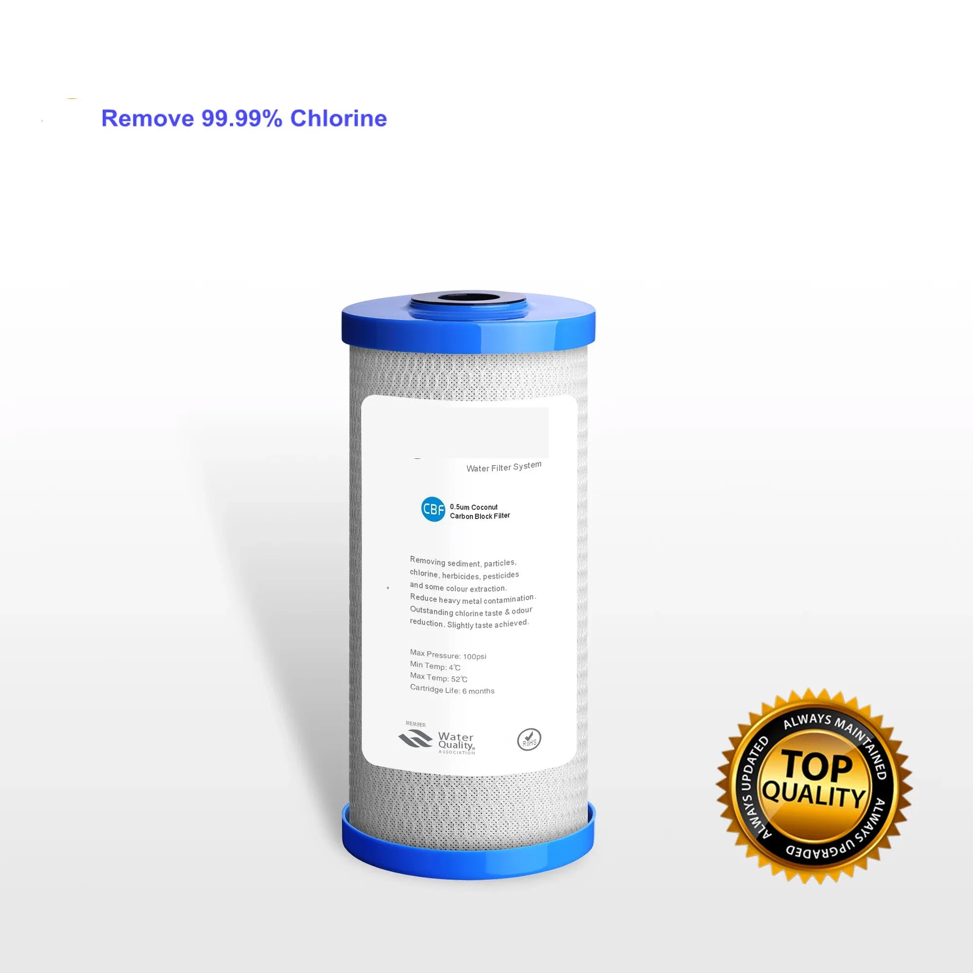 Ace Single Big Blue Carbon Block Filter Cartridge MWF 10″ x 4.5″