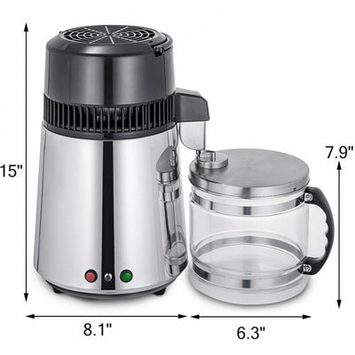 Ace 4L Medical Pure Water Distiller Purifier Filter w/ Jar