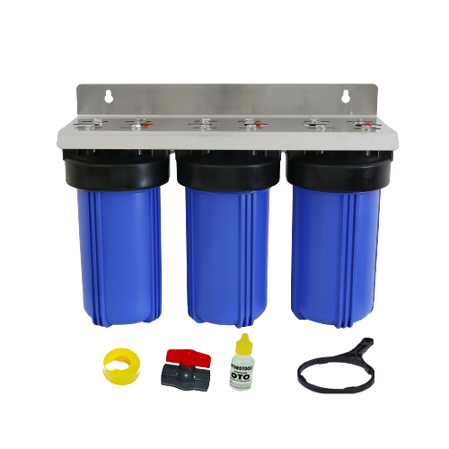 Triple 10" Big Blue Water Filter – High-Flow Whole House Filtration System